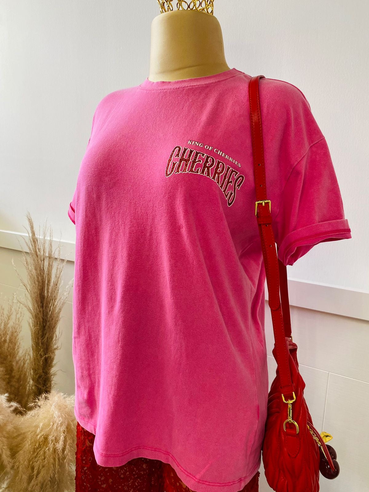 Playera oversize Cherries